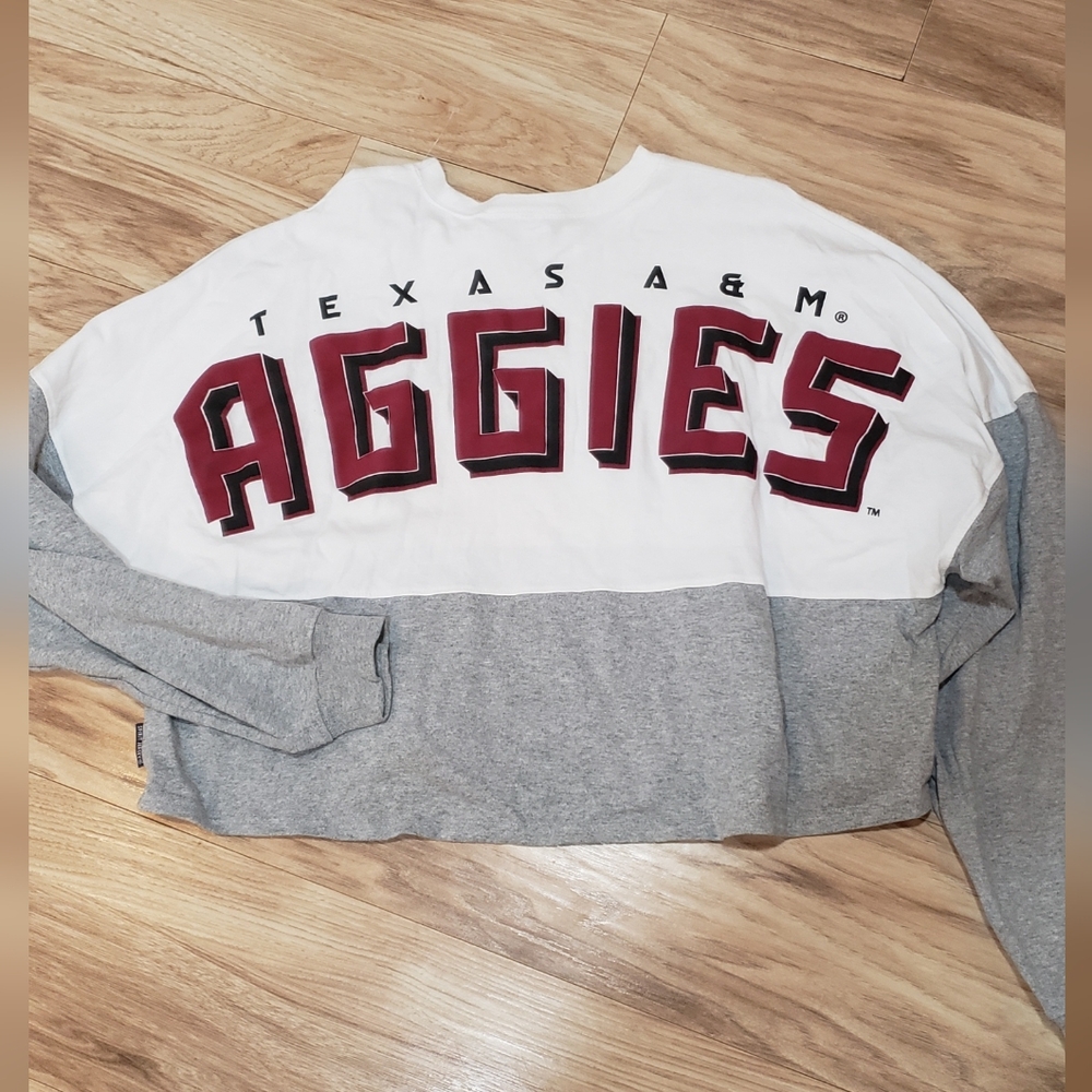 A&M Cropped Spirit Jersey Aggies Women XL Longsleeve